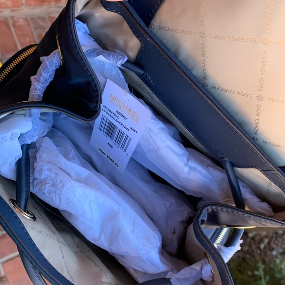 NWT Michael Kors Large Abbey Cargo Backpack Nylon - Picture 7 of 8